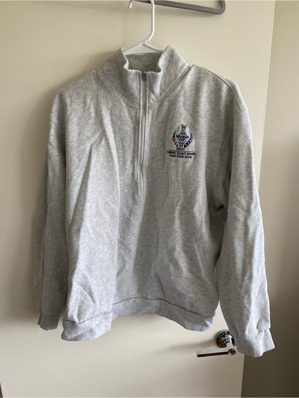 lululemon athletica Men's Light Gray Quarter-Zip Pullover